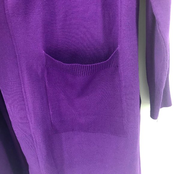 NEW🌸Purple Plus Size Open Long Cardigan - Picture 6 of 7